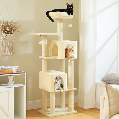 Cat Tree Tower with 4 Natural Sisal Scratching Posts