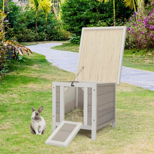 Modern Wooden Rabbit Cat Dog Hutch Indoor Outdoor