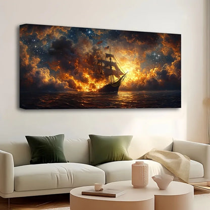 1.5 inch thick pine solid wood frame, battleship poster