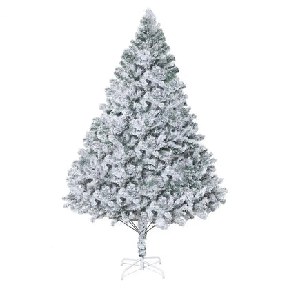 6.9ft White Flocked Artificial Christmas Tree,