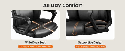 Leather Padded Armrest Chairs