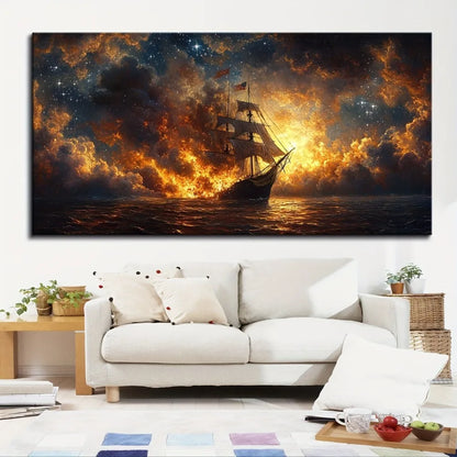 1.5 inch thick pine solid wood frame, battleship poster