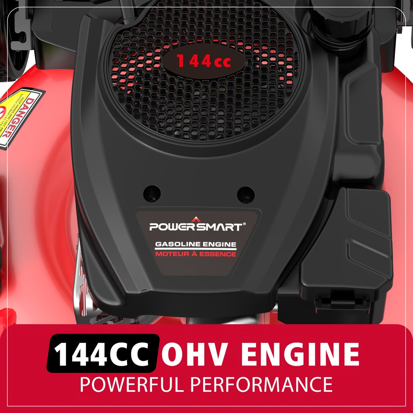 21 In. Gas Lawn Mower, 144cc 2-in-1 Mulching Push Mower With 6-Positions Height Adjustment, High Rear Wheels, Gardening Supplies