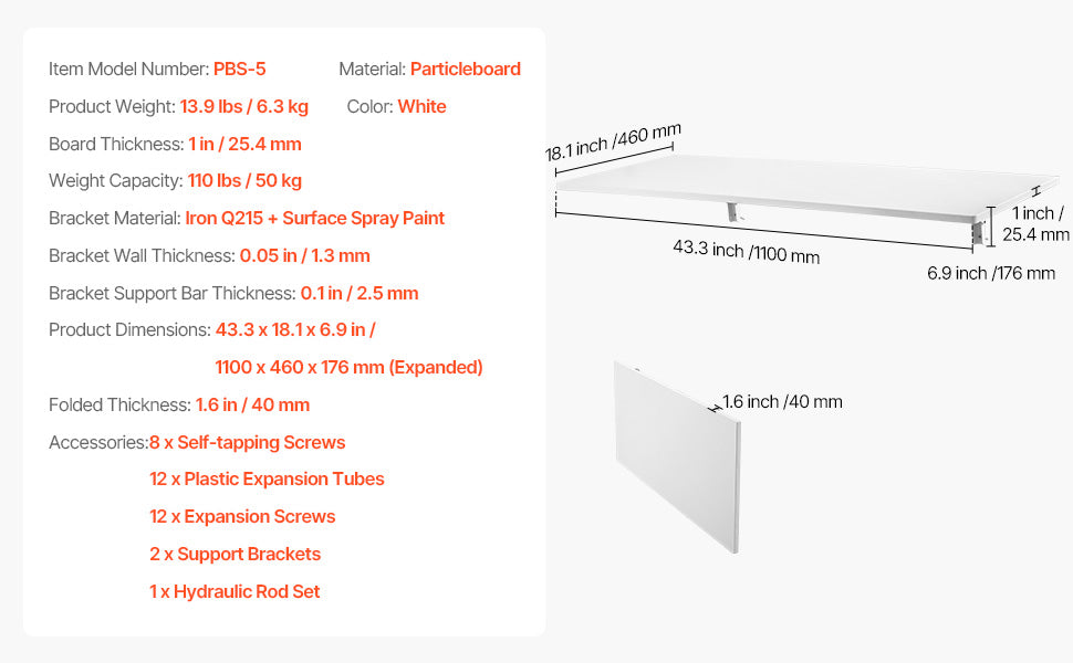 Wall Mounted Folding Table Drop Leaf