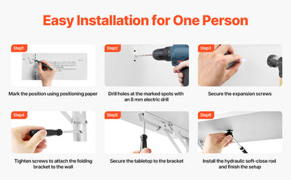 Wall Mounted Folding Table Drop Leaf