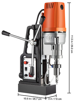 Magnetic Drill Press Kit 1680W Electric Bench Drilling Machine 2900LBS Magnet with HSS Annular Cutter Bits