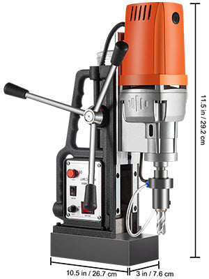 Magnetic Drill Press Kit 1680W Electric Bench Drilling Machine 2900LBS Magnet with HSS Annular Cutter Bits
